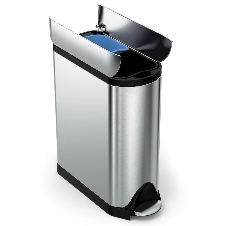 simplehuman Dual Compartment Butterfly Step Rubbish Bin, 40L 4 simplehuman Dual Compartment Butterfly Step Rubbish Bin, 40L - Image 2