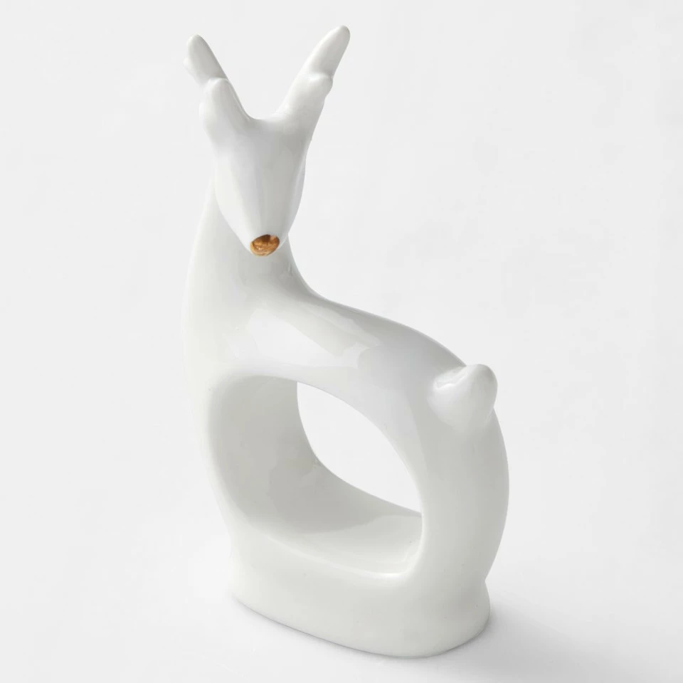 Figural Deer Napkin Rings, Set of 4 4 Figural Deer Napkin Rings, Set of 4 - Image 2