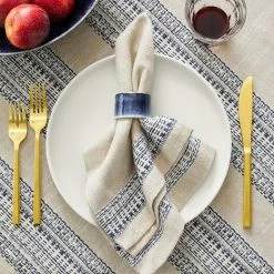 Port Bleu Napkins, Set of 4 8 Port Bleu Napkins, Set of 4 -HOMEKEEPING Shop france stripe napkins 202221 0237 port bleu table throw z