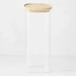 Hold Everything Stacking Glass Square Canisters -HOMEKEEPING Shop hold everything stacking glass canisters square ashwood 202226 0007 hold everything stacking glass square canisters z