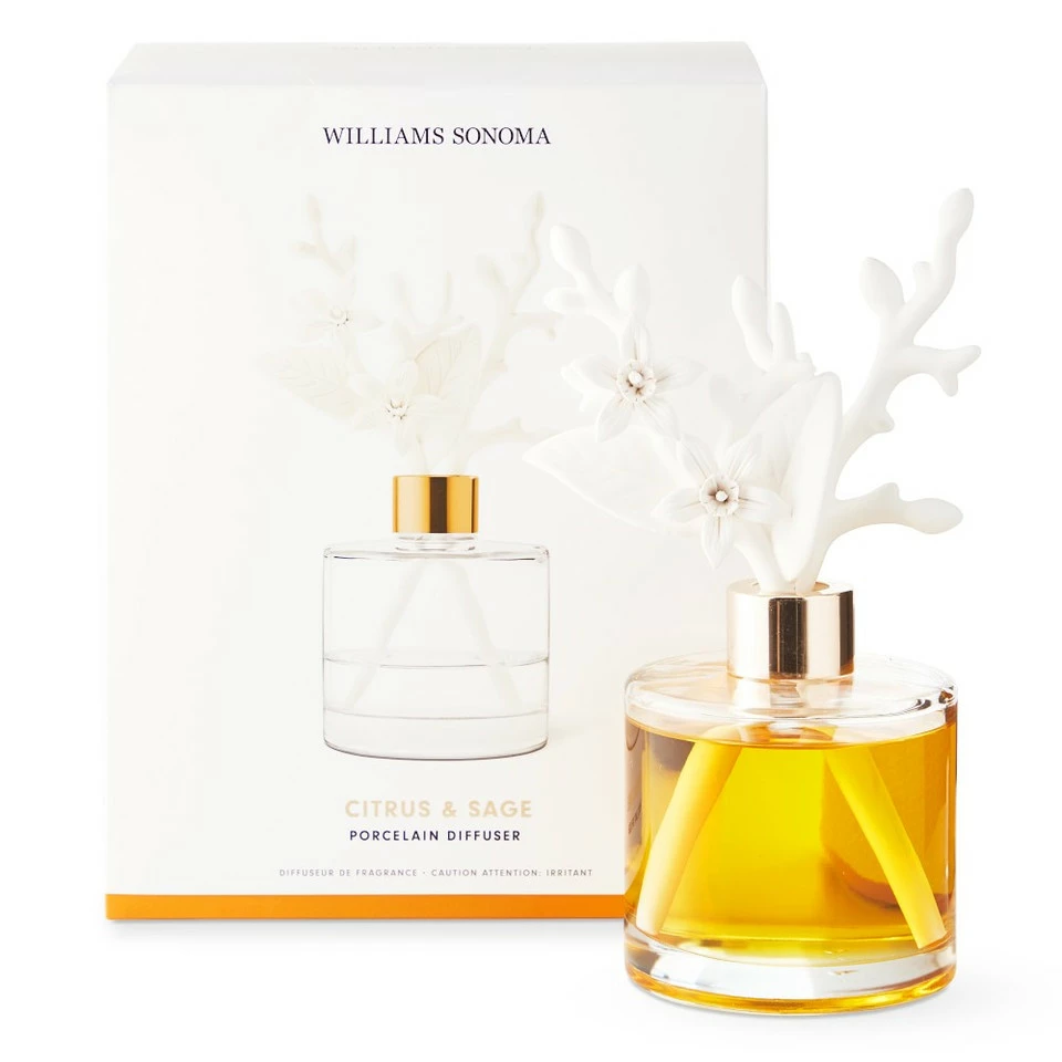 Home Fragrance Porcelain Diffuser, Citrus & Sage 3 Home Fragrance Porcelain Diffuser, Citrus & Sage