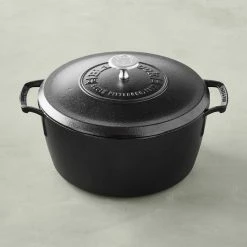 Lodge Blacklock Triple-Seasoned Cast Iron Dutch Oven, 5.2 L.