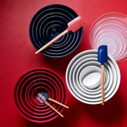 Melamine Mixing Bowls with Lid, Set of 6, Red -HOMEKEEPING Shop melamine mixing bowls with lid red 202240 0028 melamine mixing bowls with lid set of 6 white z