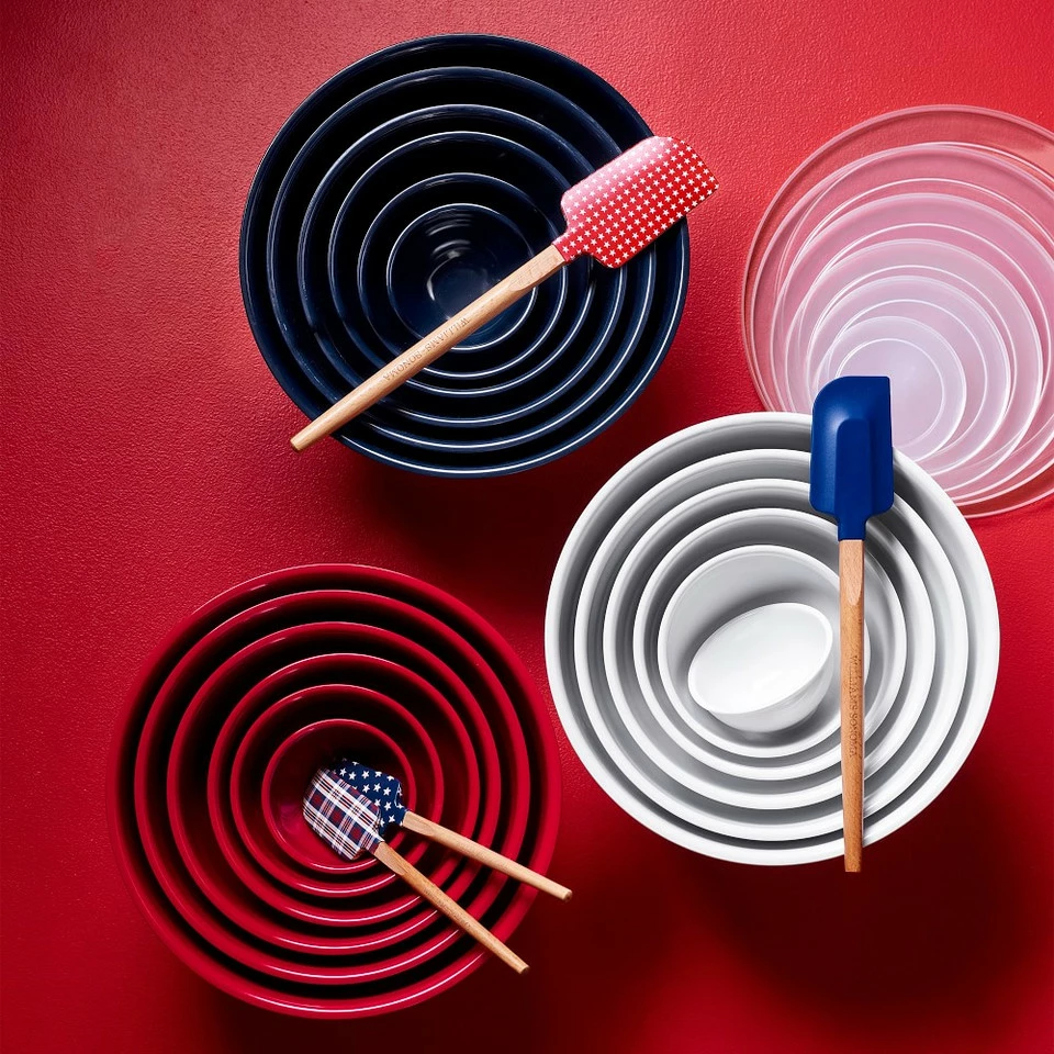 Melamine Mixing Bowls with Lid, Set of 6, White 5 Melamine Mixing Bowls with Lid, Set of 6, White - Image 4