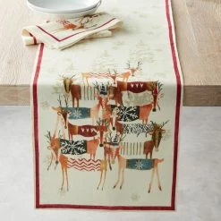 Natale Reindeer Table Runner