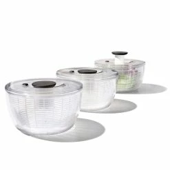 OXO Small Salad Spinner, Clear 13 OXO Small Salad Spinner, Clear -HOMEKEEPING Shop oxo salad spinner 202225 0007 oxo salad spinner z