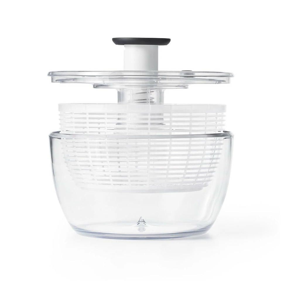 OXO Small Salad Spinner, Clear 5 OXO Small Salad Spinner, Clear - Image 4