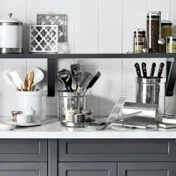 Ceramic Partitioned Utensil Holder 11 Ceramic Partitioned Utensil Holder -HOMEKEEPING Shop partitioned utensil holder 202240 0014 williams sonoma stainless steel spoon rest z