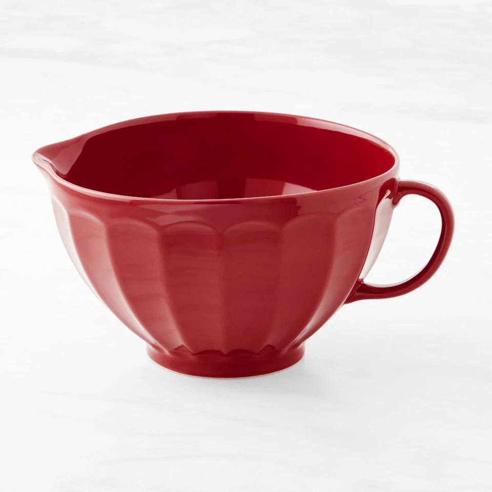 Ridged Ceramic Batter Bowl 3 Ridged Ceramic Batter Bowl