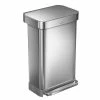 simplehuman™ Rectangular Step Rubbish Bin with Liner Pocket, Brushed Stainless-Steel 2 simplehuman™ Rectangular Step Rubbish Bin with Liner Pocket, Brushed Stainless-Steel -HOMEKEEPING Shop simplehuman liner pocket trash can 202240 0265 img5z