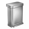 simplehuman Step Rubbish Bin with Liner Pocket, 55 L. 2 simplehuman Step Rubbish Bin with Liner Pocket, 55 L. -HOMEKEEPING Shop simplehuman liner rim rectangular step can 202240 0321 img62z