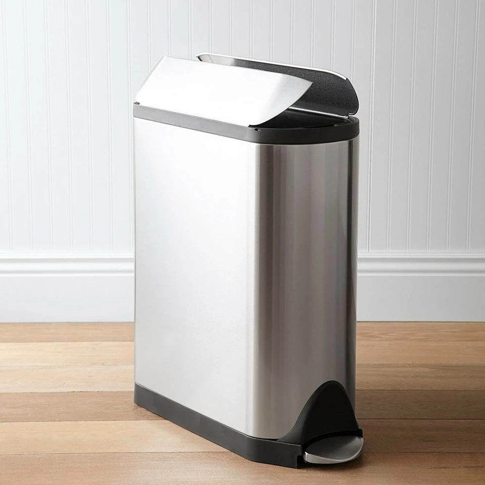 simplehuman Stainless-Steel Fingerprint-Proof Butterfly Rubbish Bin 5 simplehuman Stainless-Steel Fingerprint-Proof Butterfly Rubbish Bin - Image 3