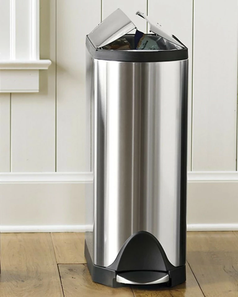 simplehuman Stainless-Steel Fingerprint-Proof Butterfly Rubbish Bin 3 simplehuman Stainless-Steel Fingerprint-Proof Butterfly Rubbish Bin