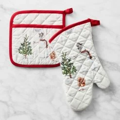 HOMEKEEPING Shop 17 Snowman Oven Mitt & Potholder Set