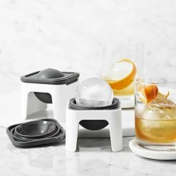 Sphere Ice Moulds, Set of 2 & Glasses Set 9 Sphere Ice Moulds, Set of 2 & Glasses Set -HOMEKEEPING Shop sphere ice mold set of 2 and glasses set 202238 0010 sphere ice molds set of 2 and glasses set z