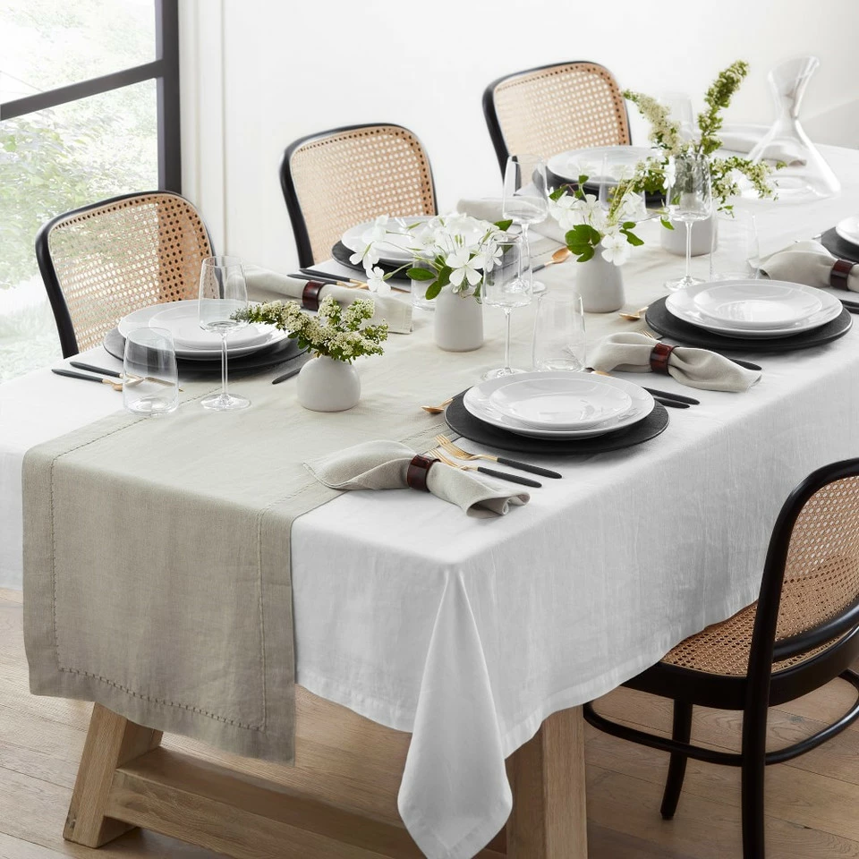 Italian Washed Linen Table Runner 1 Italian Washed Linen Table Runner