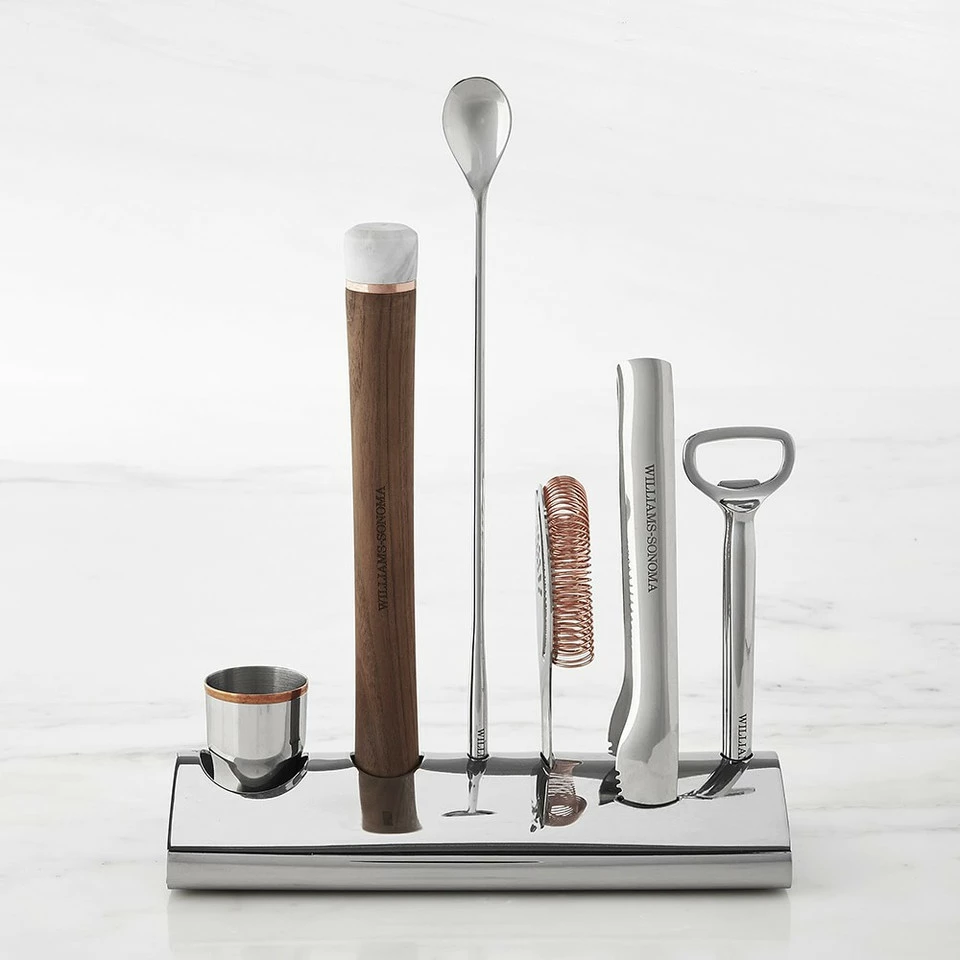 Williams Sonoma Bar Tool Set with Stand 2 Williams Sonoma Bar Tool Set with Stand
