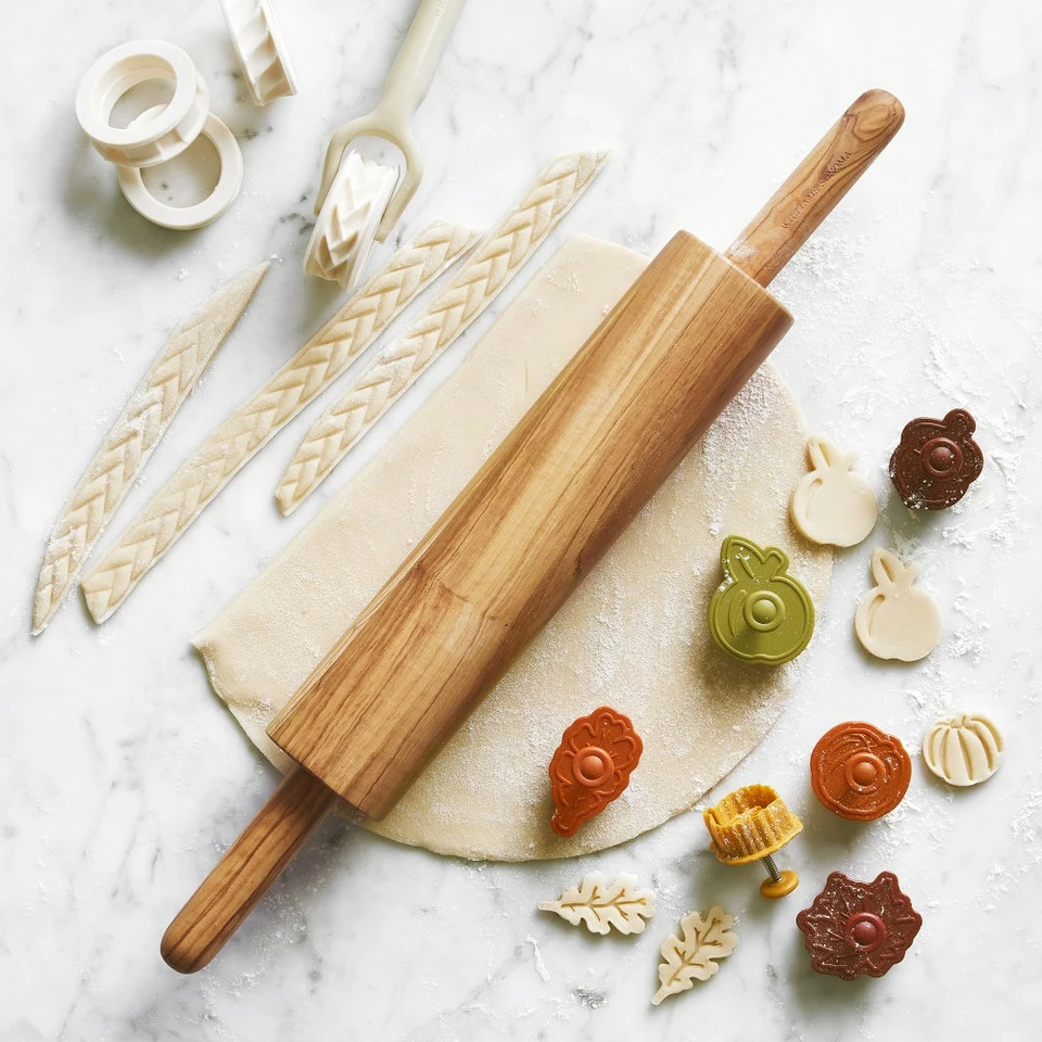Williams Sonoma Barrel Olivewood Rolling Pin 3 Williams Sonoma Barrel Olivewood Rolling Pin - Image 3