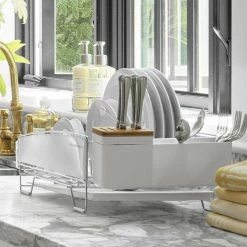 Williams Sonoma Compact Dish Rack, White 7 Williams Sonoma Compact Dish Rack, White -HOMEKEEPING Shop williams sonoma compact dish rack white 202234 0071 williams sonoma compact dish rack white z