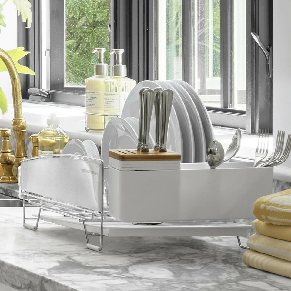 Williams Sonoma Compact Dish Rack, White 5 Williams Sonoma Compact Dish Rack, White - Image 3