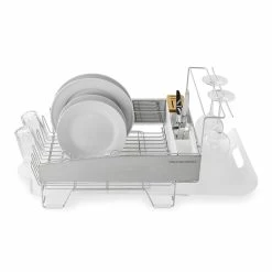 Williams Sonoma Dish Rack with Wine Glass Holder, White 7 Williams Sonoma Dish Rack with Wine Glass Holder, White -HOMEKEEPING Shop williams sonoma dish rack with wine glass holder white 202240 0156 williams sonoma dish rack with wine glass holder white z