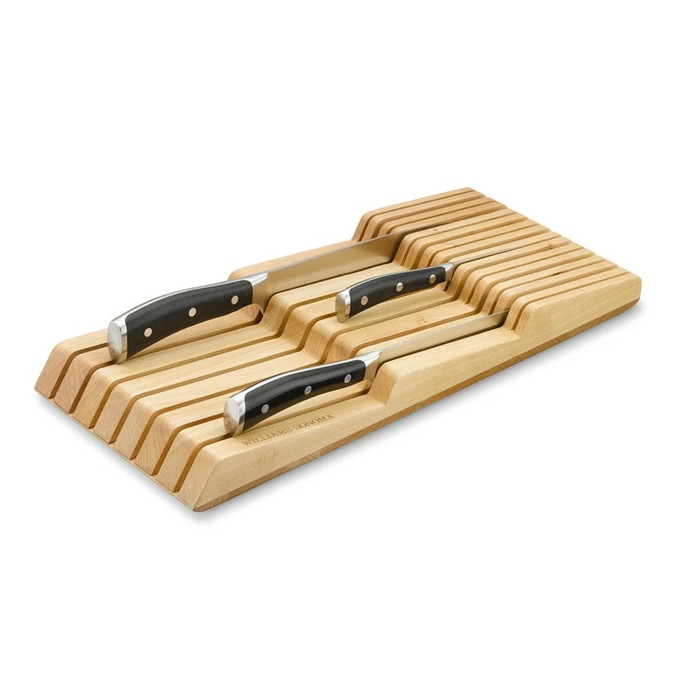 Williams Sonoma In-Drawer 15-Slot Knife Organizer, Maple 3 Williams Sonoma In-Drawer 15-Slot Knife Organizer, Maple