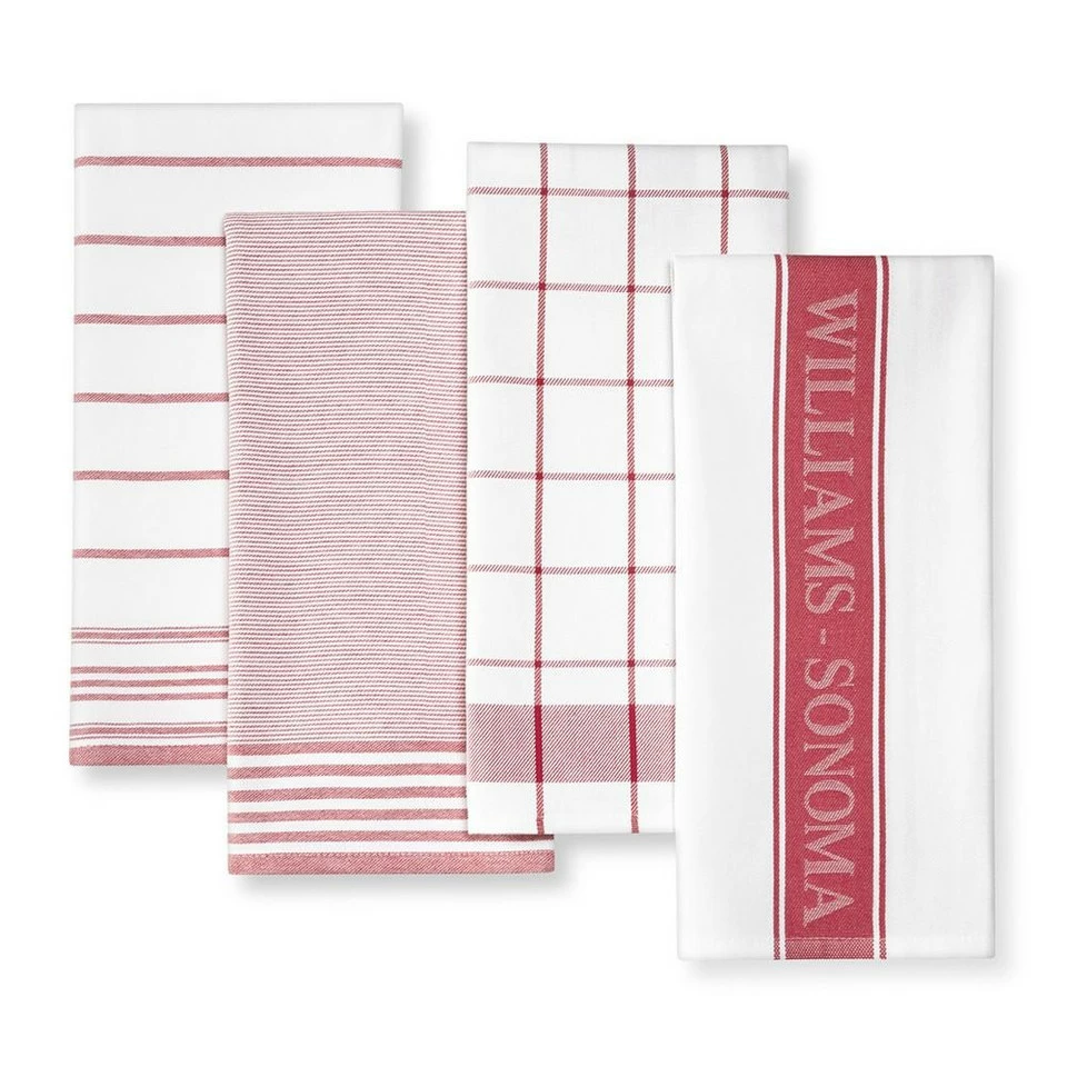 Williams Sonoma Multi-Pack Towels, Claret 3 Williams Sonoma Multi-Pack Towels, Claret