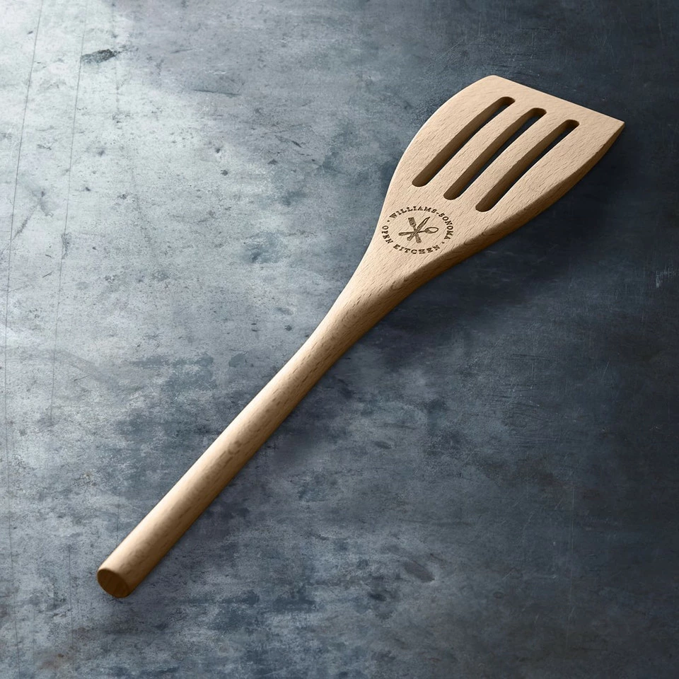 Williams Sonoma Open Kitchen Beechwood Slotted Spatula 4 Williams Sonoma Open Kitchen Beechwood Slotted Spatula - Image 2