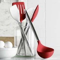 Williams Sonoma Stainless-Steel Silicone Spoon - Red -HOMEKEEPING Shop williams sonoma silicone spoon 202240 0003 williams sonoma stainless steel silicone slotted turner sp z