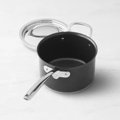 Williams Sonoma Thermo-Clad™ Induction Non-Stick Covered Saucepan -HOMEKEEPING Shop williams sonoma thermo clad nonstick covered saucepan 2 qt 202235 0028 williams sonoma thermo clad nonstick covered saucepan z