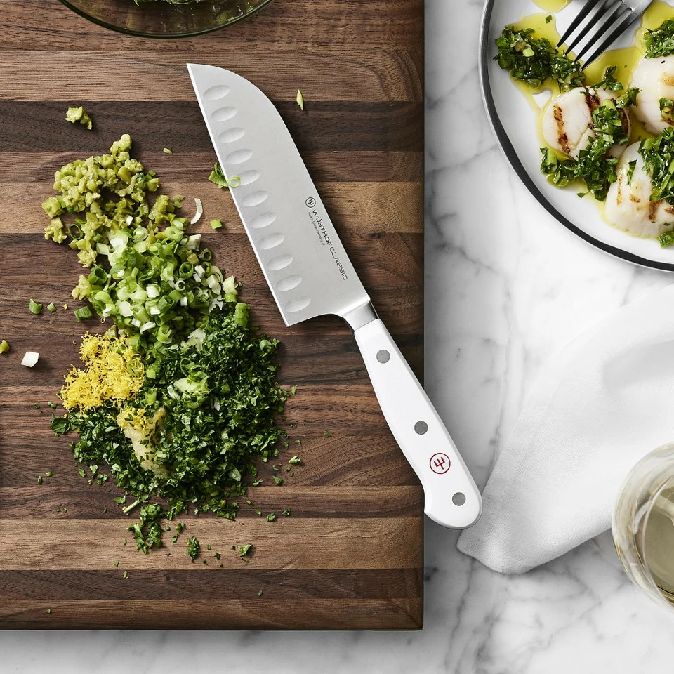 Wüsthof Classic 18 cm Santoku Knife, White 4 Wüsthof Classic 18 cm Santoku Knife, White - Image 2