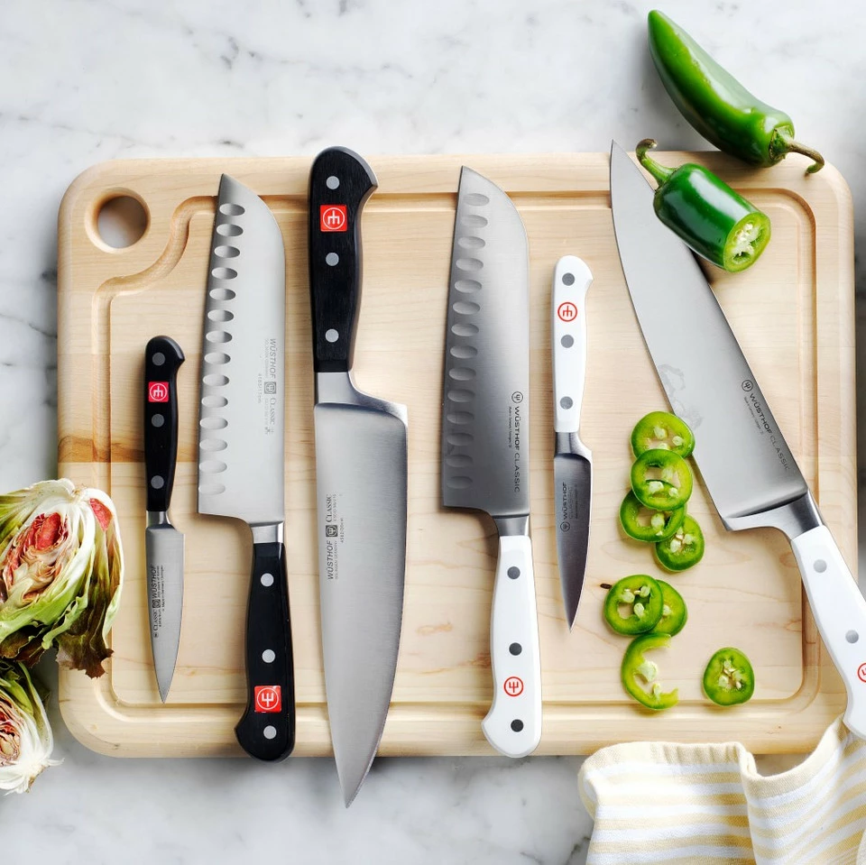 Wüsthof Classic 18 cm Santoku Knife, White 7 Wüsthof Classic 18 cm Santoku Knife, White - Image 5