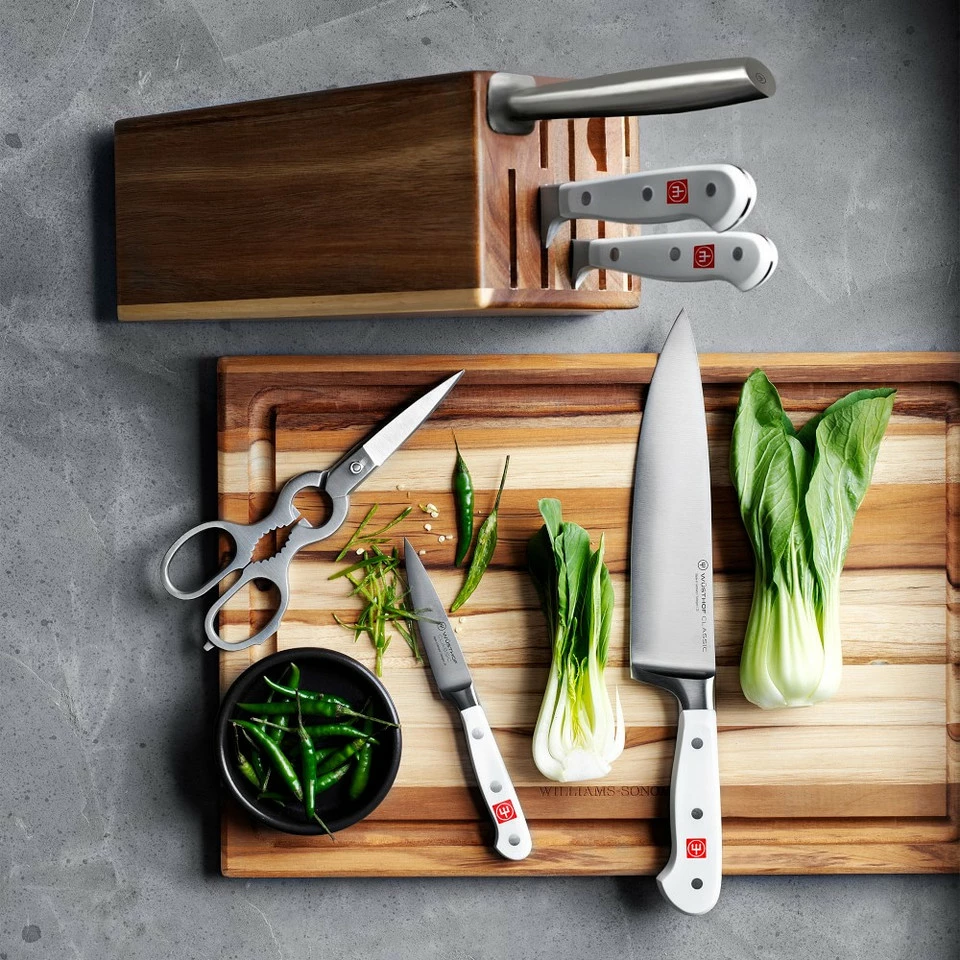 Wüsthof Classic 18 cm Santoku Knife, White 6 Wüsthof Classic 18 cm Santoku Knife, White - Image 4