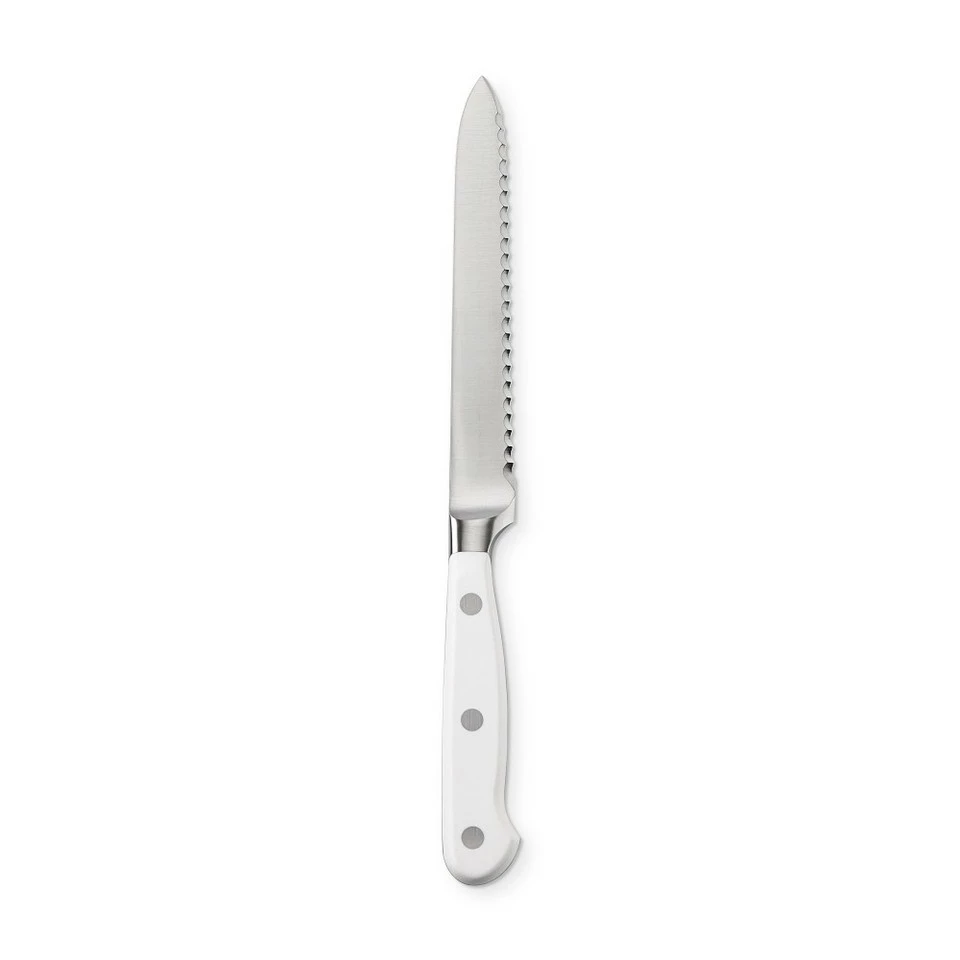 Wüsthof Classic 13 cm Serrated Utility Knife, White 3 Wüsthof Classic 13 cm Serrated Utility Knife, White